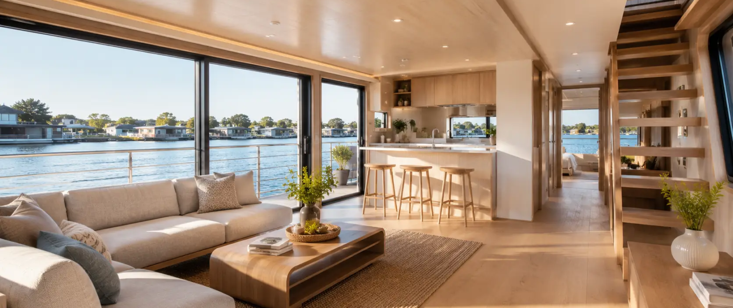 Hausboot-Projekt-Innenausstattung